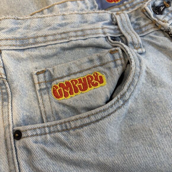 Empyre Relax Denim Jeans Light Wash Blue Size 28 Streetwear Men & Women Y2K 90s - Picture 7 of 16